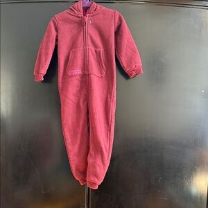 Shyanne Kids Maroon Hooded Fleece One-Piece 18 months